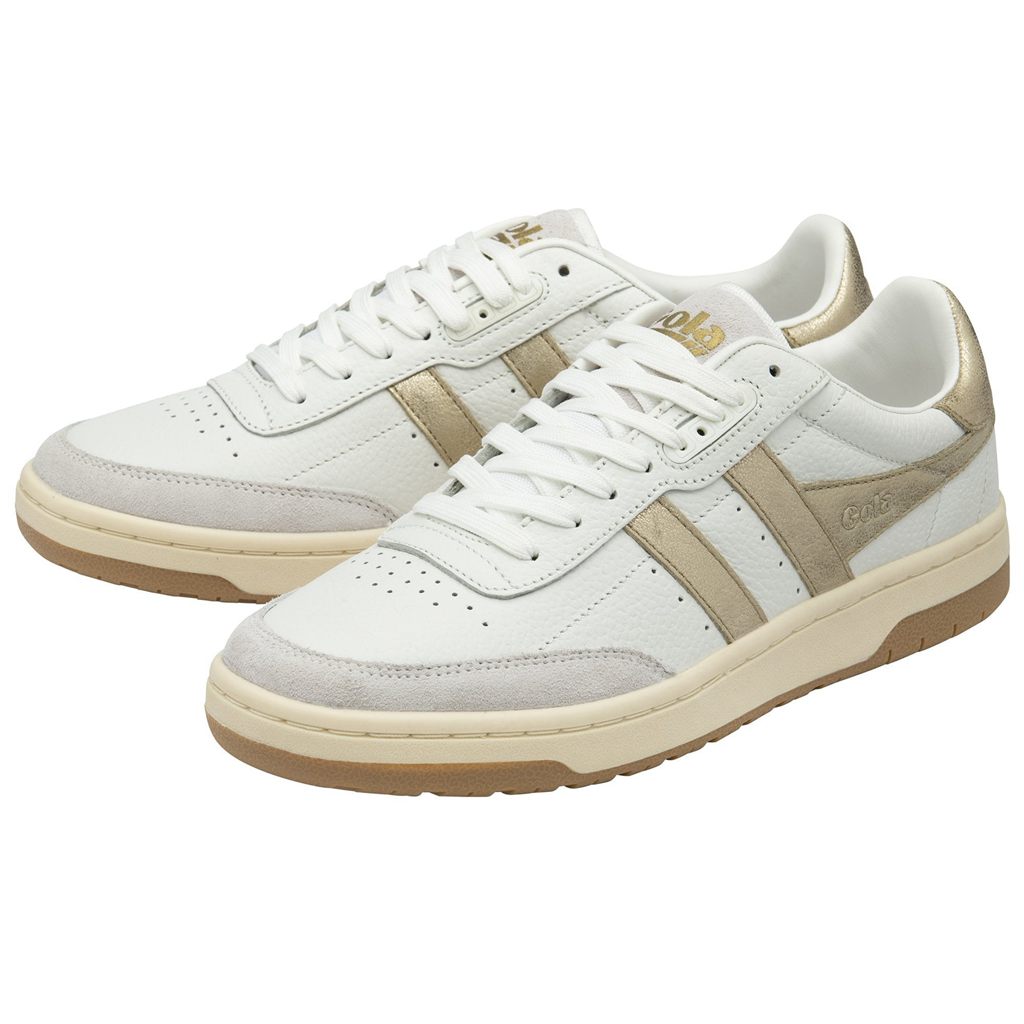 Gola Classics Falcon Mirror Sneakers Białe Złote Polska | 4802VDLSM