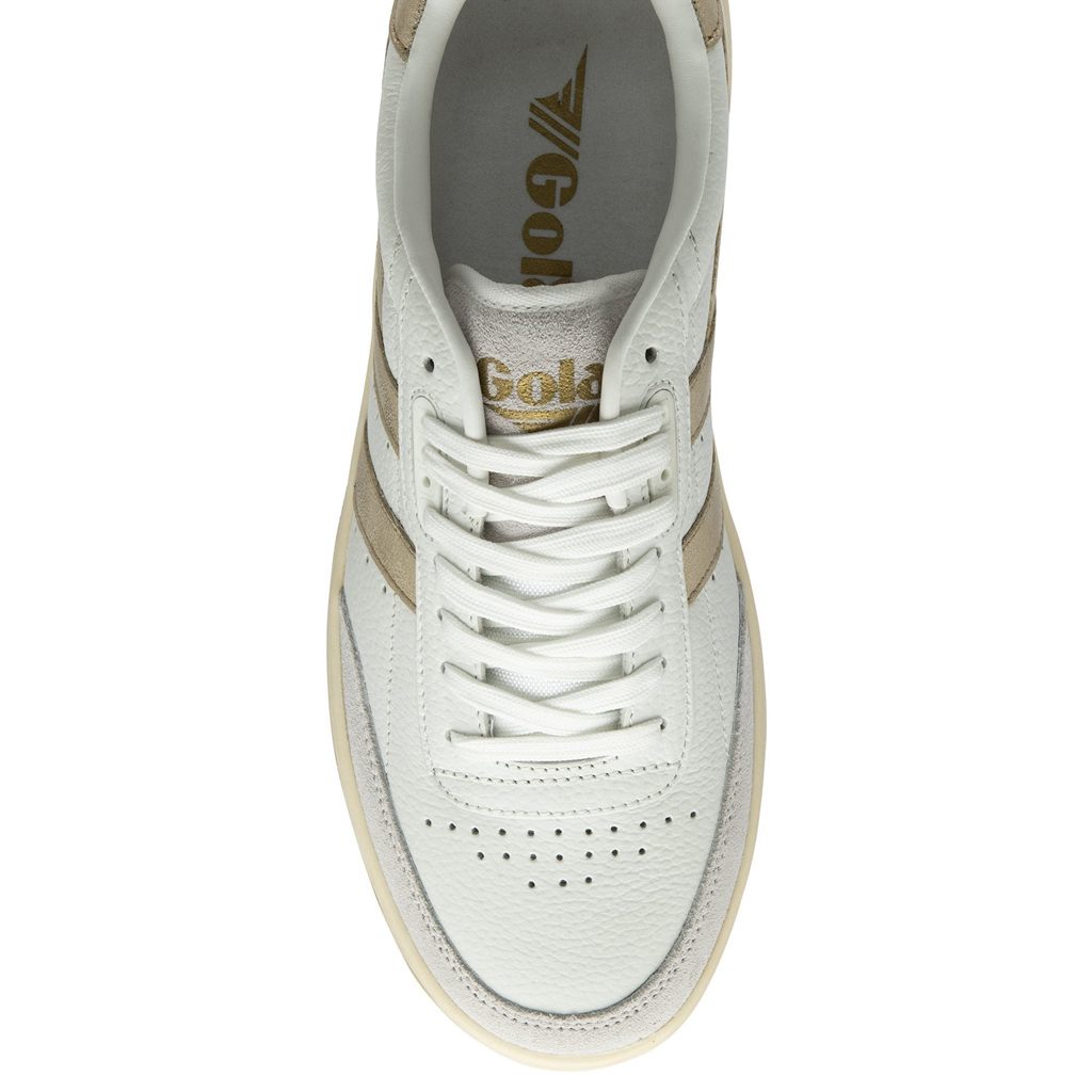 Gola Classics Falcon Mirror Sneakers Białe Złote Polska | 4802VDLSM