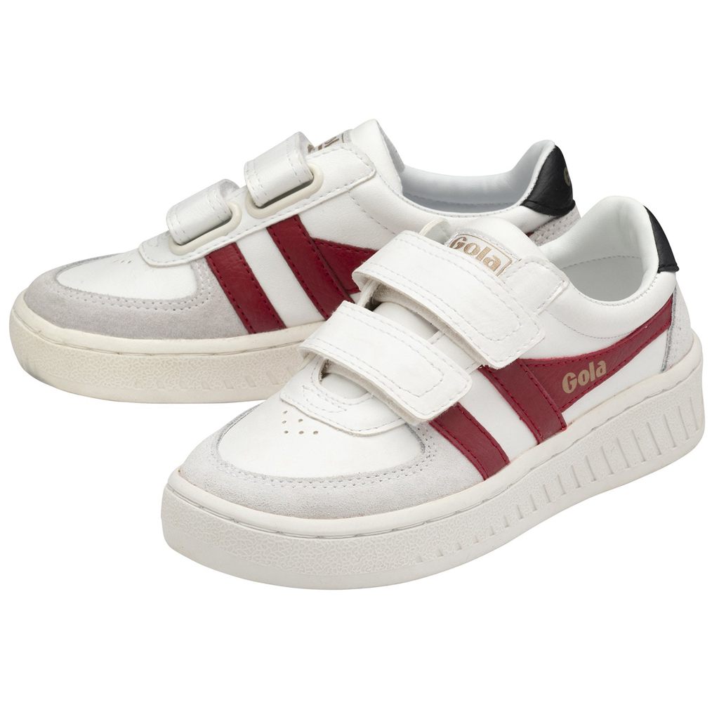 Gola Classics Grandslam Classic Strap Sneakers Białe Jasny Czerwone Czarne Polska | 4698MYINW