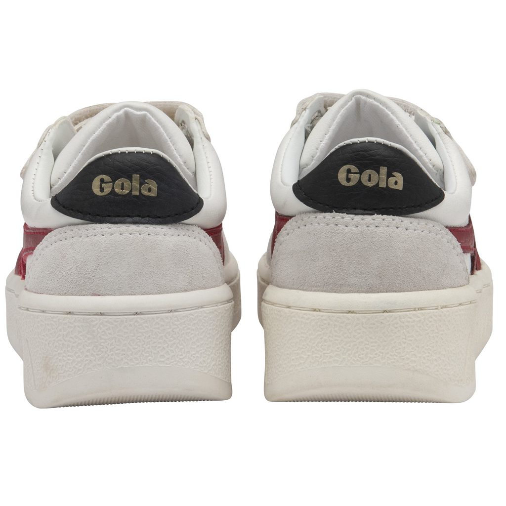 Gola Classics Grandslam Classic Strap Sneakers Białe Jasny Czerwone Czarne Polska | 4698MYINW
