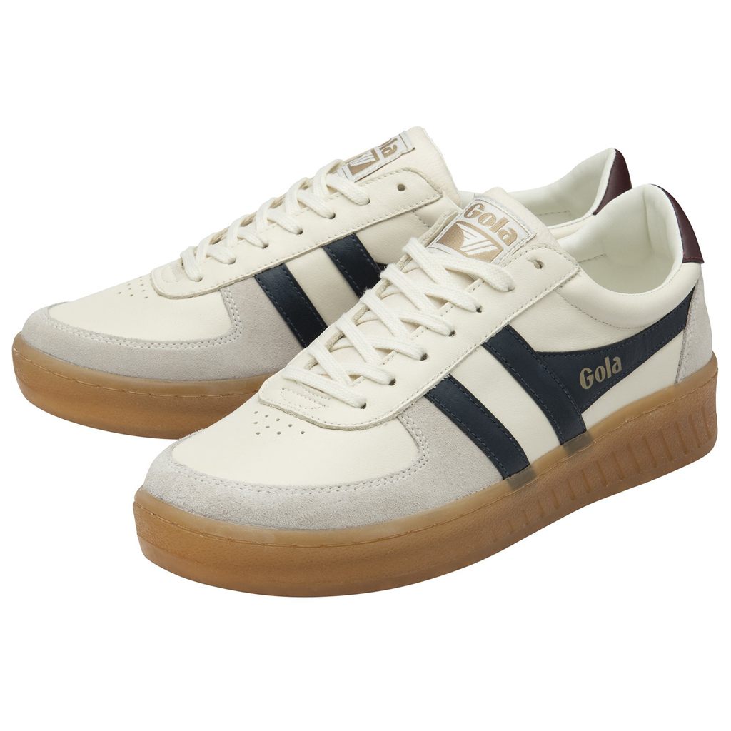 Gola Classics Grandslam Elite Sneakers Białe Granatowe Bordowe Polska | 0718WFVOS