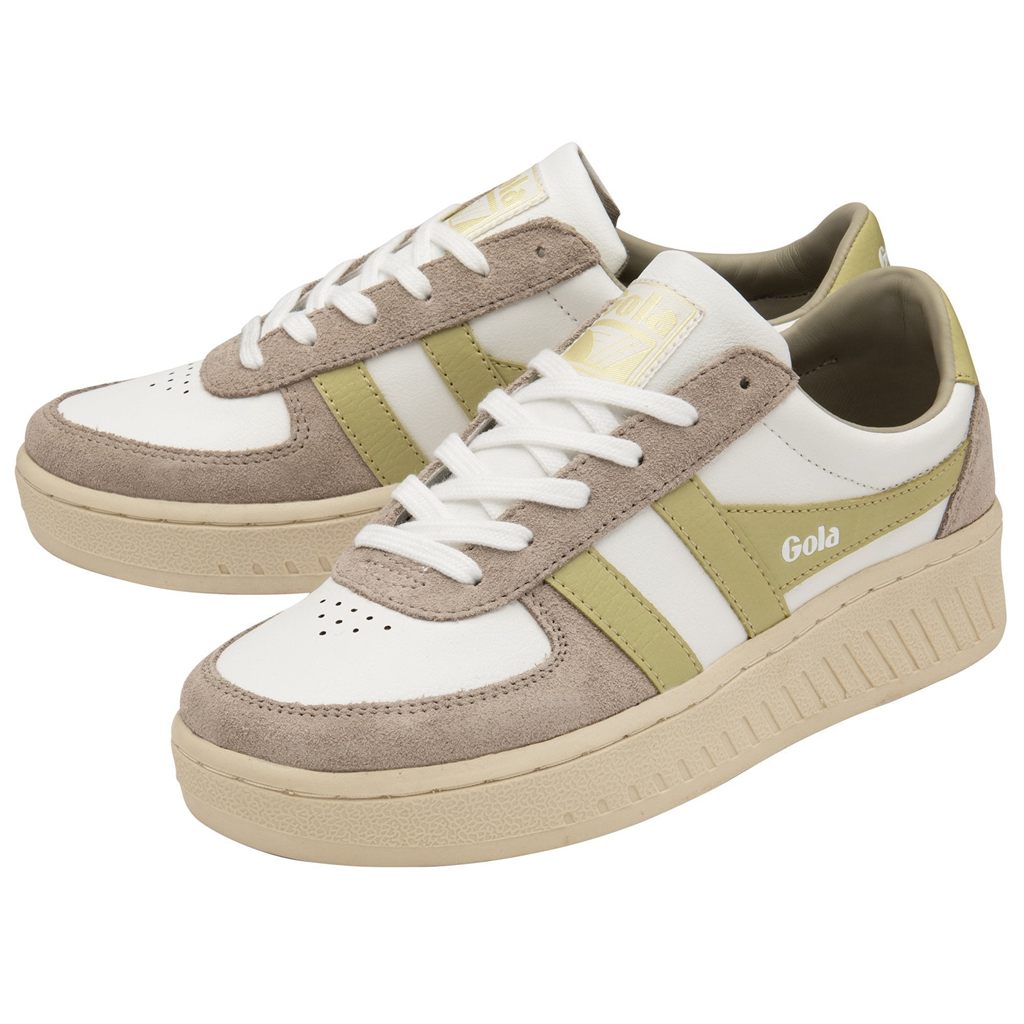 Gola Classics Grandslam Pure Sneakers Białe Szare Cytrynowy Polska | 8927WZDMK