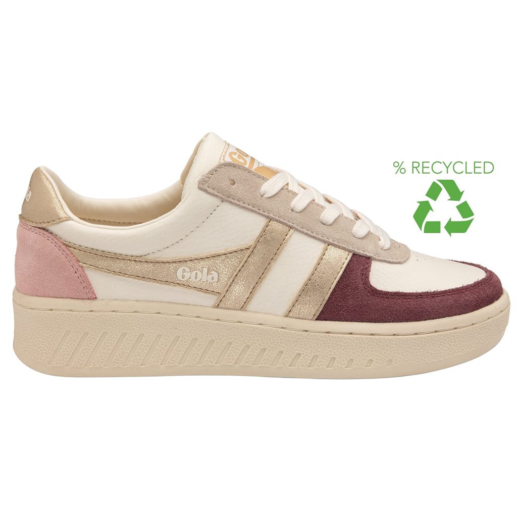 Gola Classics Grandslam Quadrant Sneakers Białe Złote Różowe Polska | 7452AKSVL