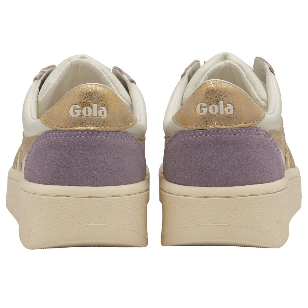 Gola Classics Grandslam Quadrant Sneakers Białe Niebieskie Złote Polska | 0267AOMHU