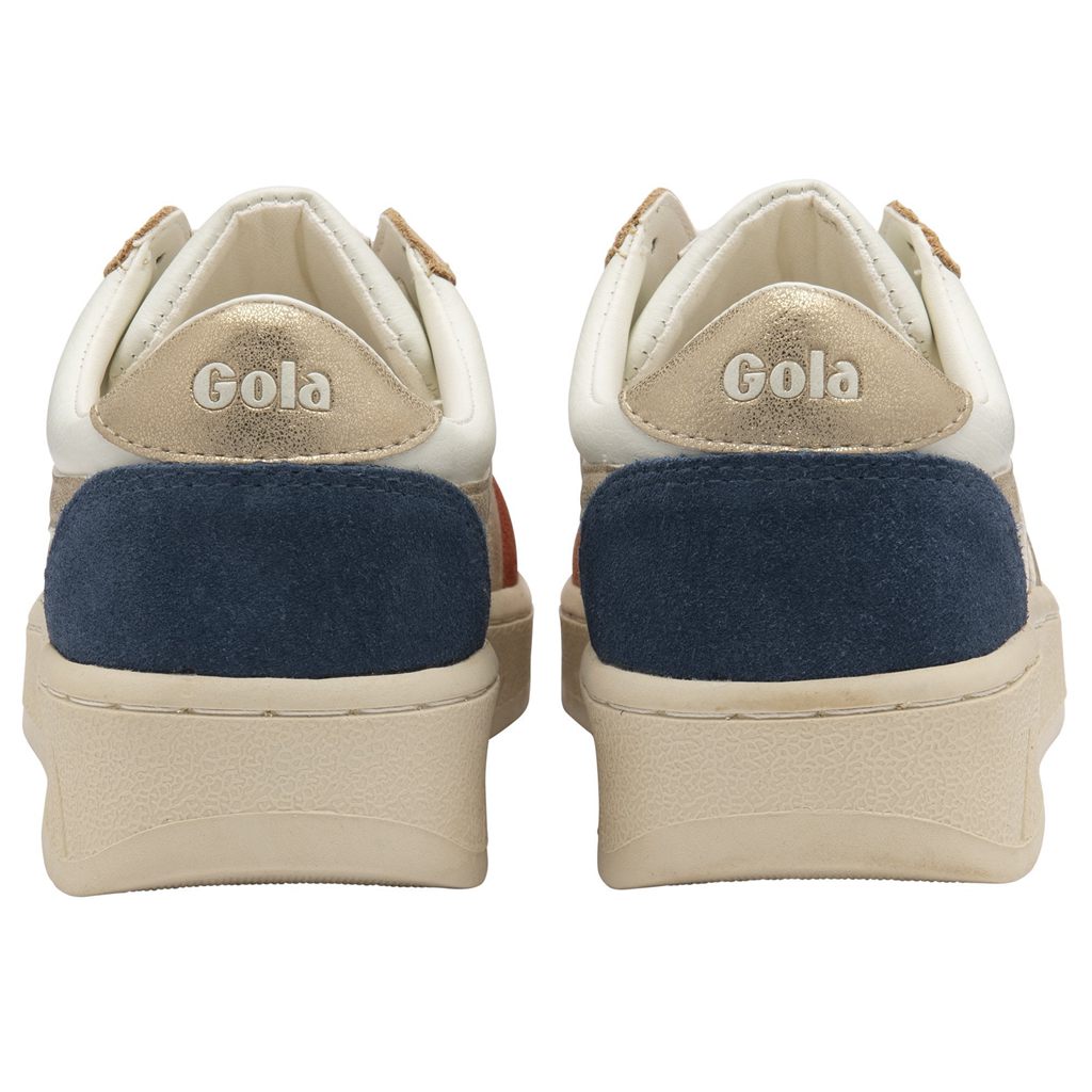 Gola Classics Grandslam Quadrant Sneakers Białe Pomarańczowe Złote Polska | 9634JLNDS