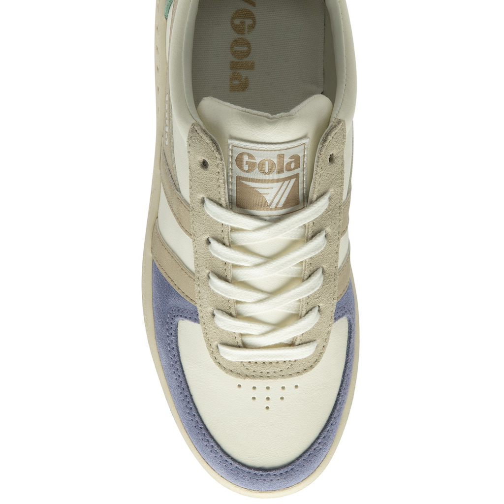 Gola Classics Grandslam Quadrant Sneakers Białe Lawenda Złote Zielone Polska | 4938DQZGE