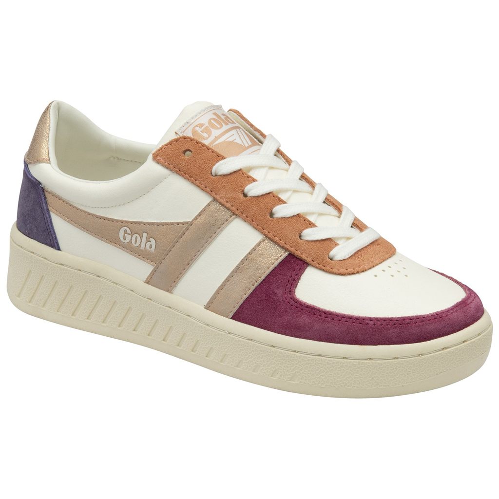 Gola Classics Grandslam Quadrant Sneakers Białe Różowe Złote Polska | 4253DUWOS