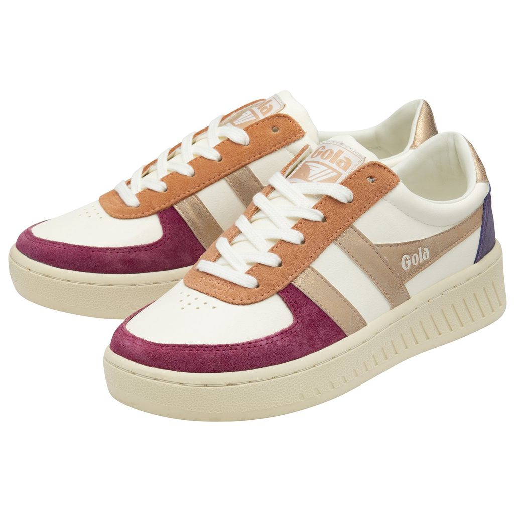 Gola Classics Grandslam Quadrant Sneakers Białe Różowe Złote Polska | 4253DUWOS