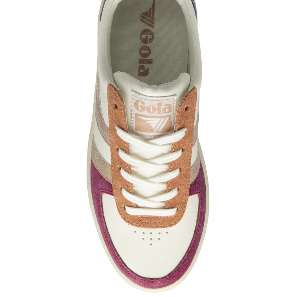 Gola Classics Grandslam Quadrant Sneakers Białe Różowe Złote Polska | 4253DUWOS