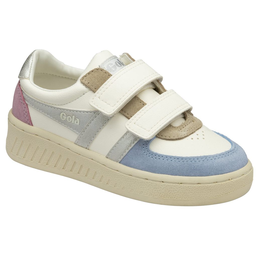 Gola Classics Grandslam Quadrant Strap Sneakers Białe Srebrne Polska | 6713QBJYW
