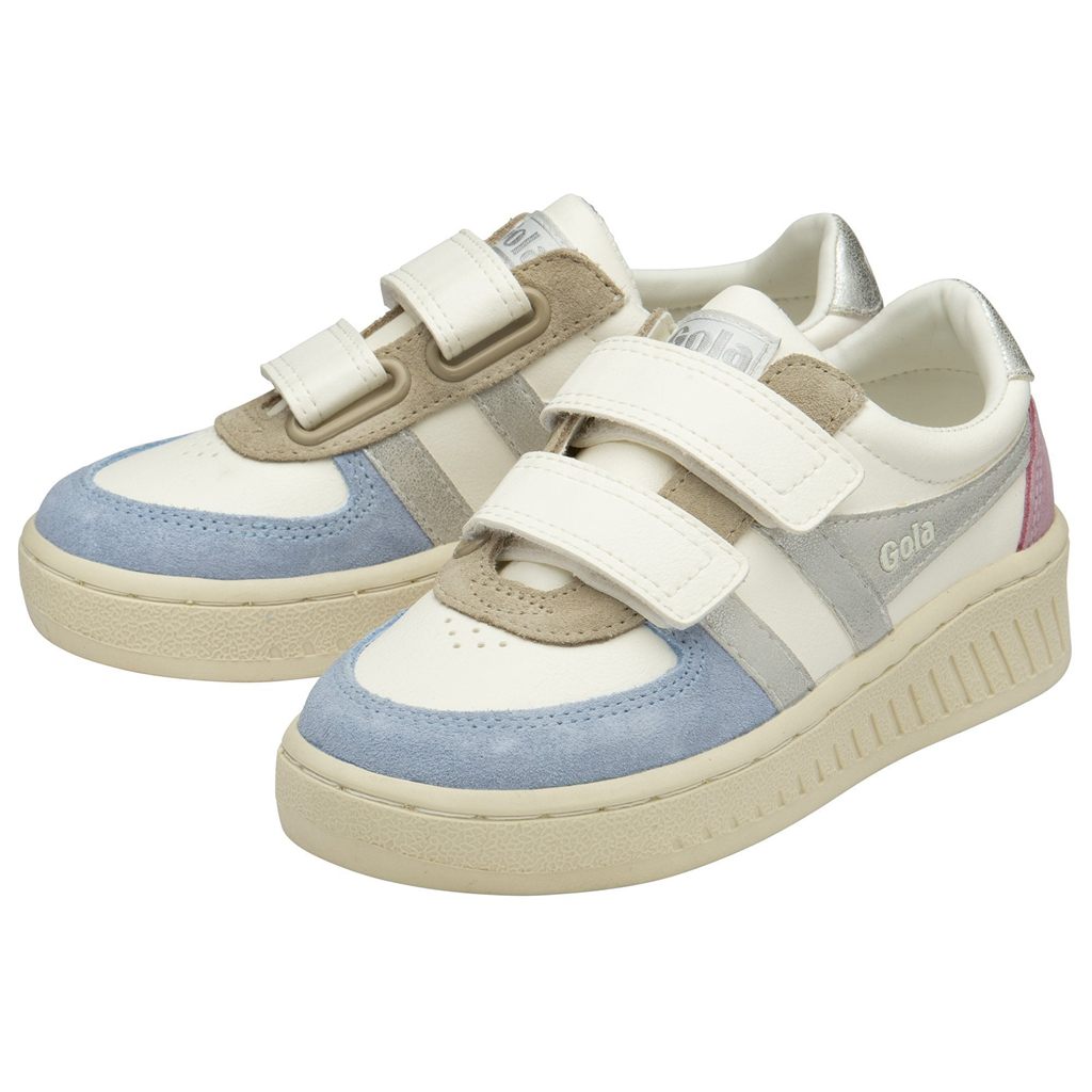 Gola Classics Grandslam Quadrant Strap Sneakers Białe Srebrne Polska | 6713QBJYW