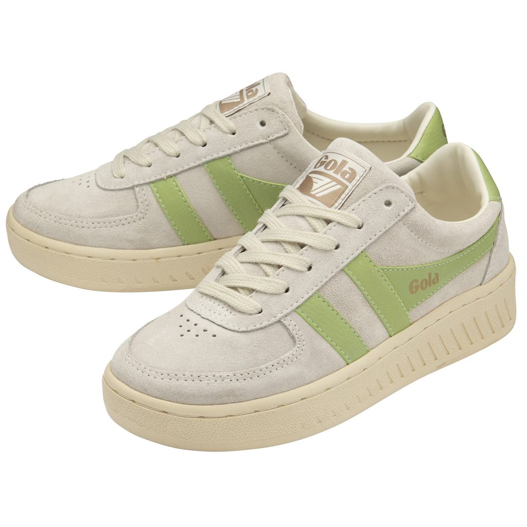 Gola Classics Grandslam Suede Sneakers Białe Zielone Polska | 0157HACUQ