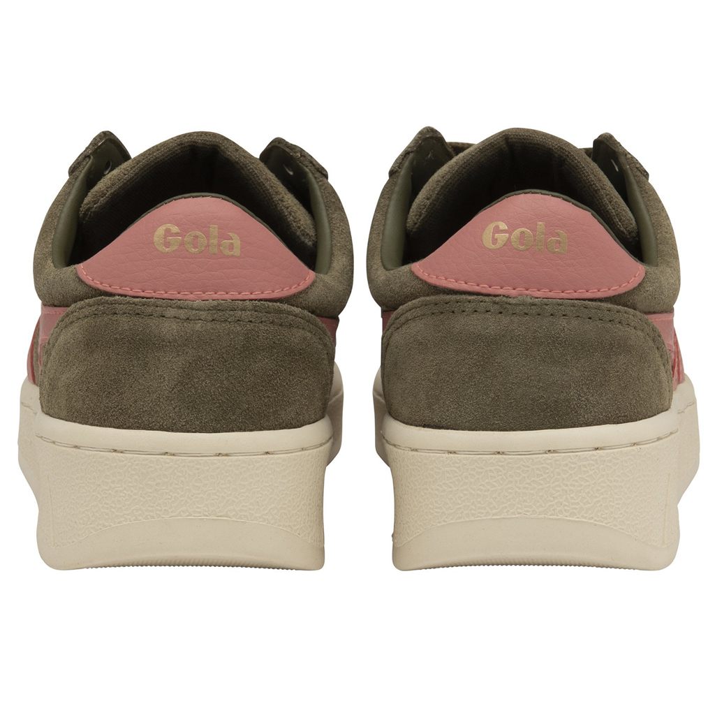 Gola Classics Grandslam Suede Sneakers Khaki Koralowe Różowe Polska | 1265FSVAG