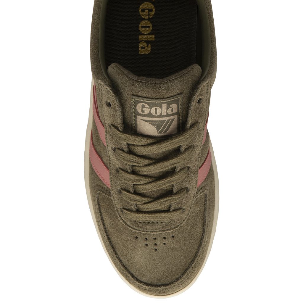 Gola Classics Grandslam Suede Sneakers Khaki Koralowe Różowe Polska | 1265FSVAG