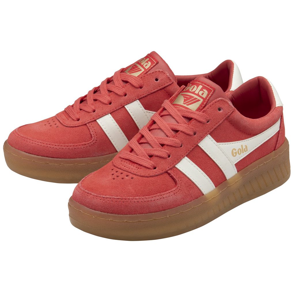 Gola Classics Grandslam Suede Sneakers Koralowe Białe Polska | 9086TKNAB