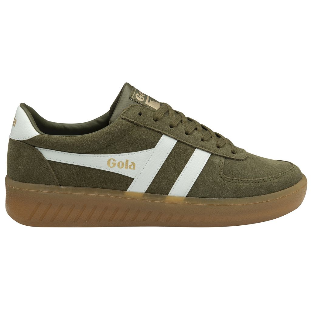 Gola Classics Grandslam Suede Sneakers Khaki Białe Polska | 2405FGHZX