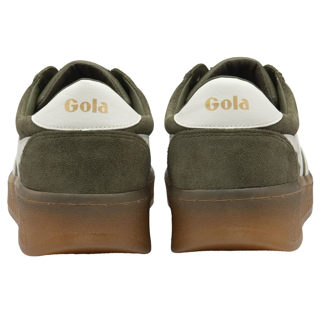 Gola Classics Grandslam Suede Sneakers Khaki Białe Polska | 2405FGHZX