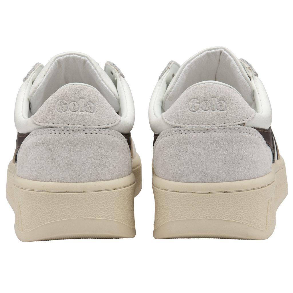 Gola Classics Grandslam Trident Metallic Sneakers Białe Złote Polska | 6347AFGLJ