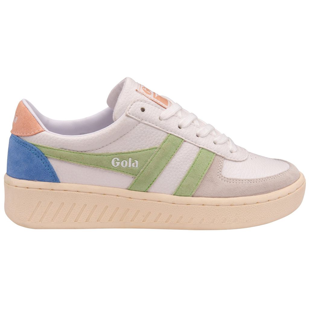 Gola Classics Grandslam Trident Sneakers Białe Zielone Różowe Polska | 9437HNTYJ