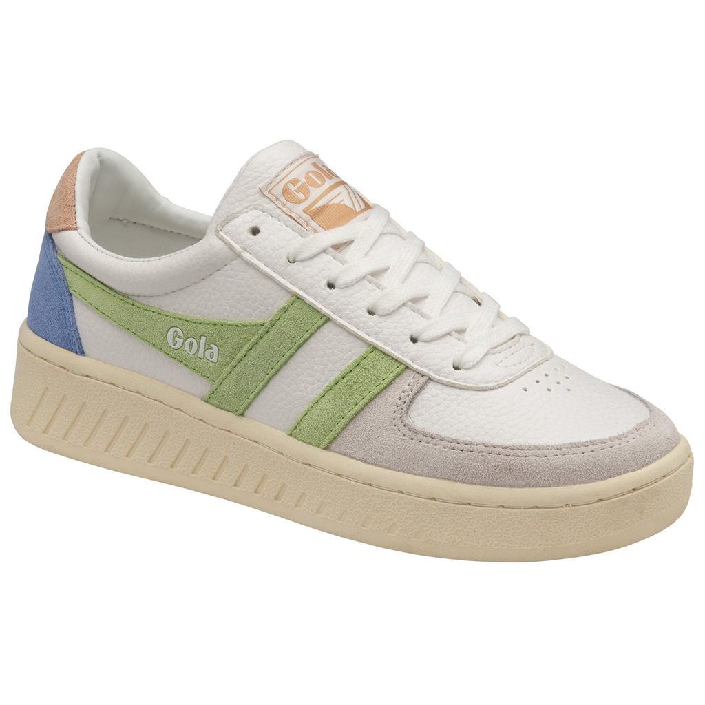 Gola Classics Grandslam Trident Sneakers Białe Zielone Różowe Polska | 9437HNTYJ