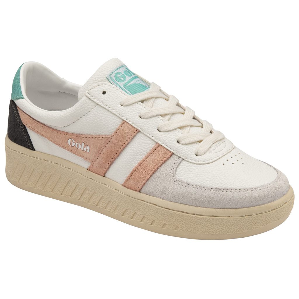 Gola Classics Grandslam Trident Sneakers Białe Różowe Polska | 8140ZNCBH