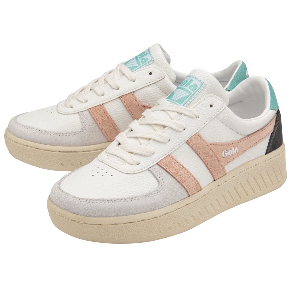 Gola Classics Grandslam Trident Sneakers Białe Różowe Polska | 8140ZNCBH