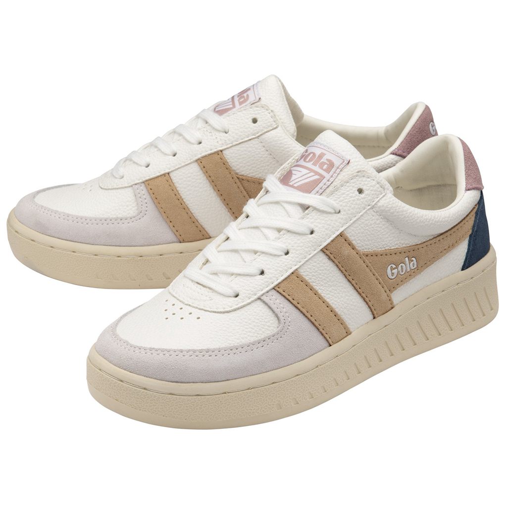 Gola Classics Grandslam Trident Sneakers Białe Różowe Polska | 0395GXADI