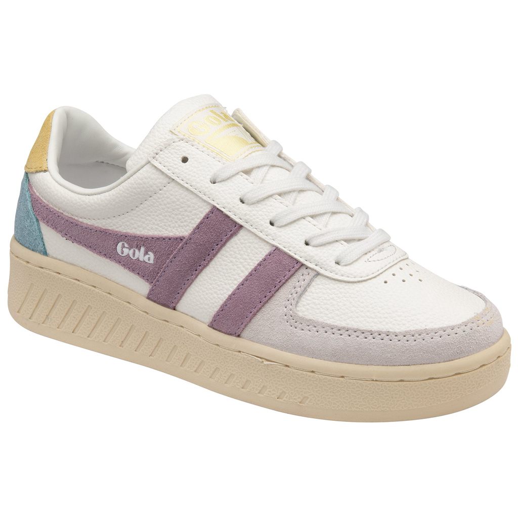 Gola Classics Grandslam Trident Sneakers Białe Cytrynowy Polska | 1698XYGJB