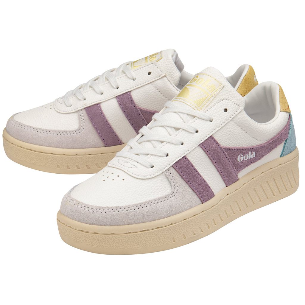 Gola Classics Grandslam Trident Sneakers Białe Cytrynowy Polska | 1698XYGJB