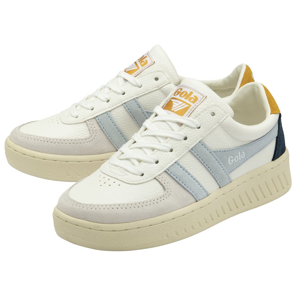 Gola Classics Grandslam Trident Sneakers Białe Niebieskie Polska | 9405DMIBZ