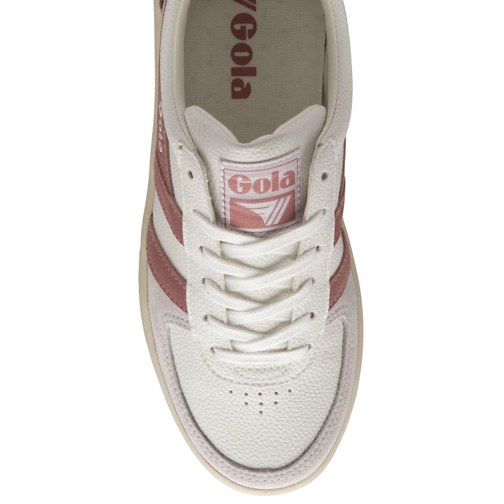 Gola Classics Grandslam Trident Sneakers Białe Różowe Koralowe Różowe Polska | 8091OUQVA