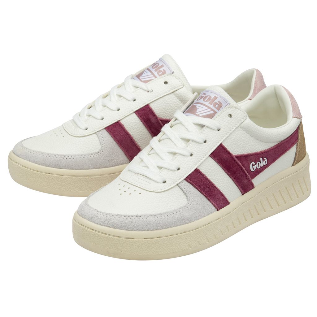 Gola Classics Grandslam Trident Sneakers Białe Różowe Polska | 0462LEDGF