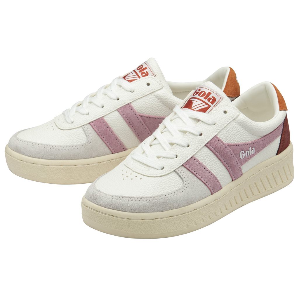 Gola Classics Grandslam Trident Sneakers Białe Pomarańczowe Polska | 2094NGXZE