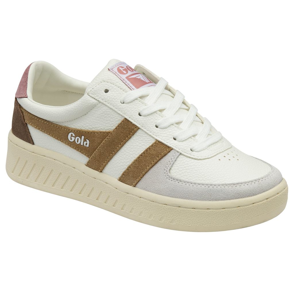Gola Classics Grandslam Trident Sneakers Białe Brązowe Różowe Polska | 8920XMTRO