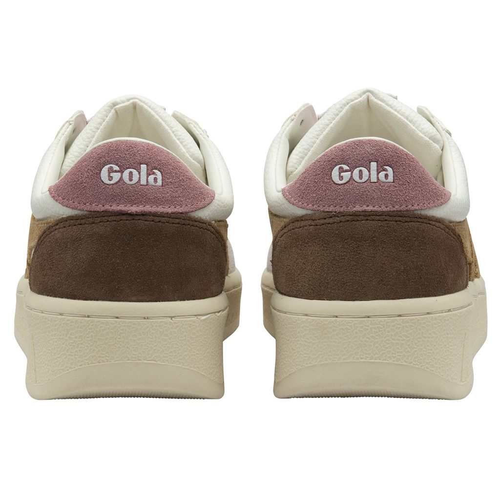 Gola Classics Grandslam Trident Sneakers Białe Brązowe Różowe Polska | 8920XMTRO