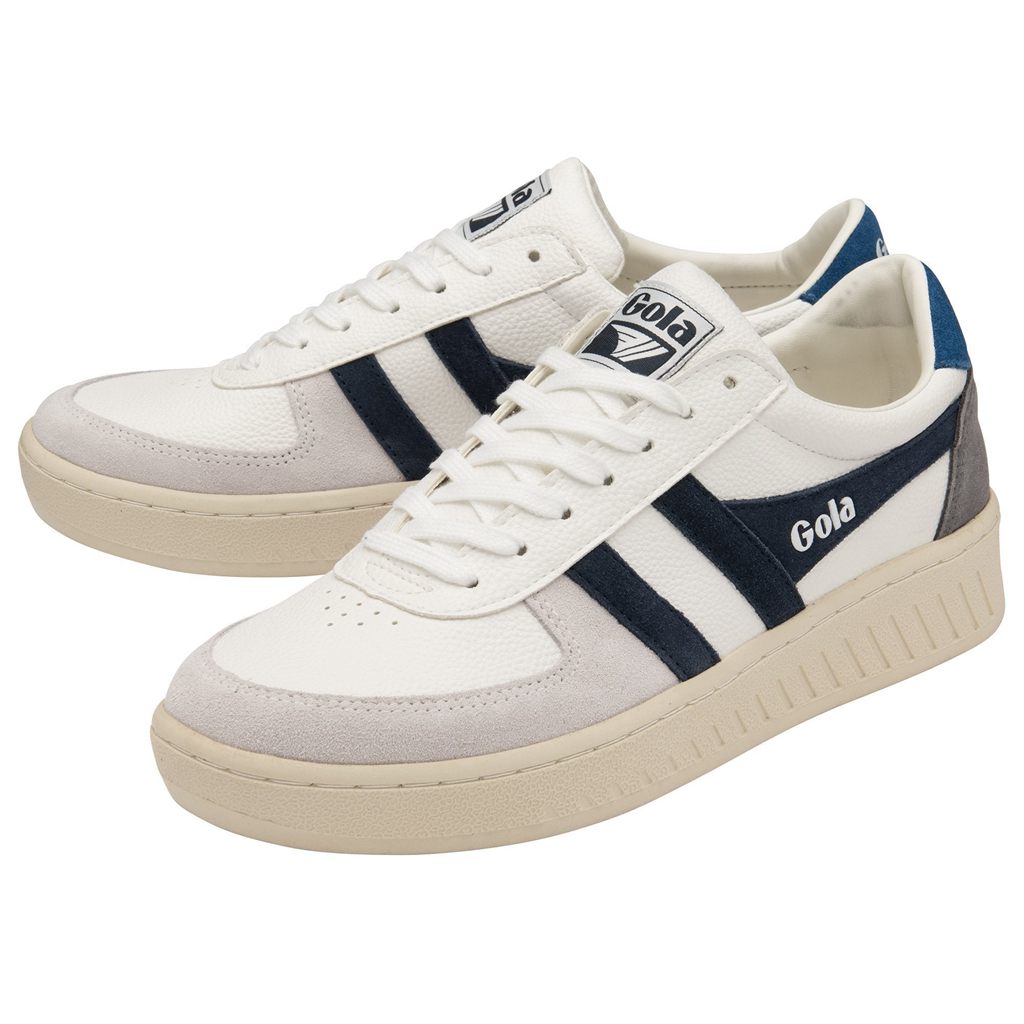 Gola Classics Grandslam Trident Sneakers Białe Granatowe Niebieskie Polska | 1398NKVRL