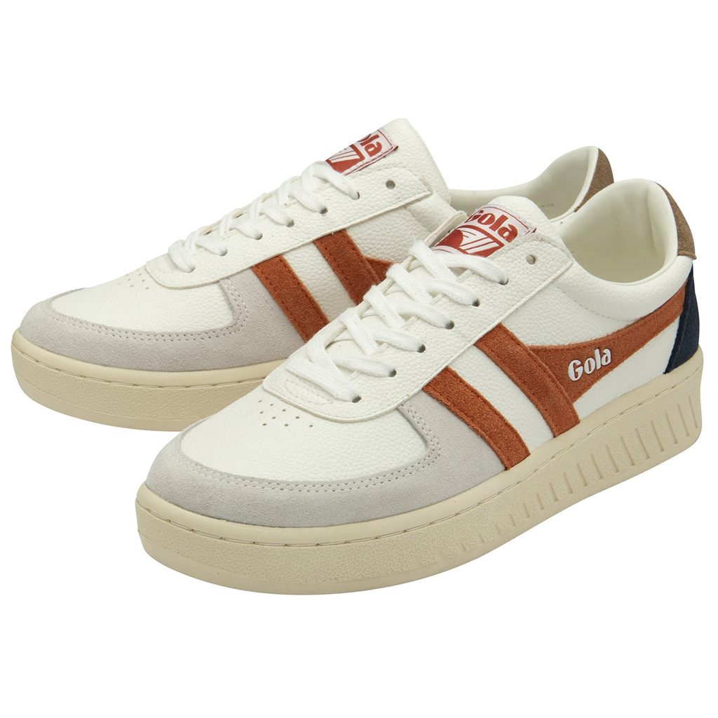 Gola Classics Grandslam Trident Sneakers Białe Pomarańczowe Polska | 2517ZXBHD