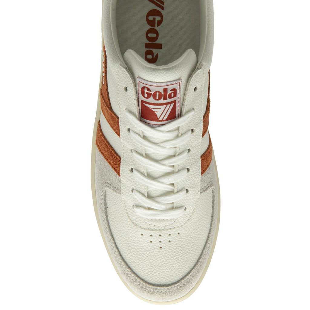 Gola Classics Grandslam Trident Sneakers Białe Pomarańczowe Polska | 2517ZXBHD