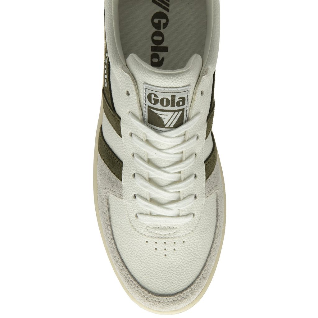 Gola Classics Grandslam Trident Sneakers Białe Khaki Bordowe Polska | 4587RNJCO