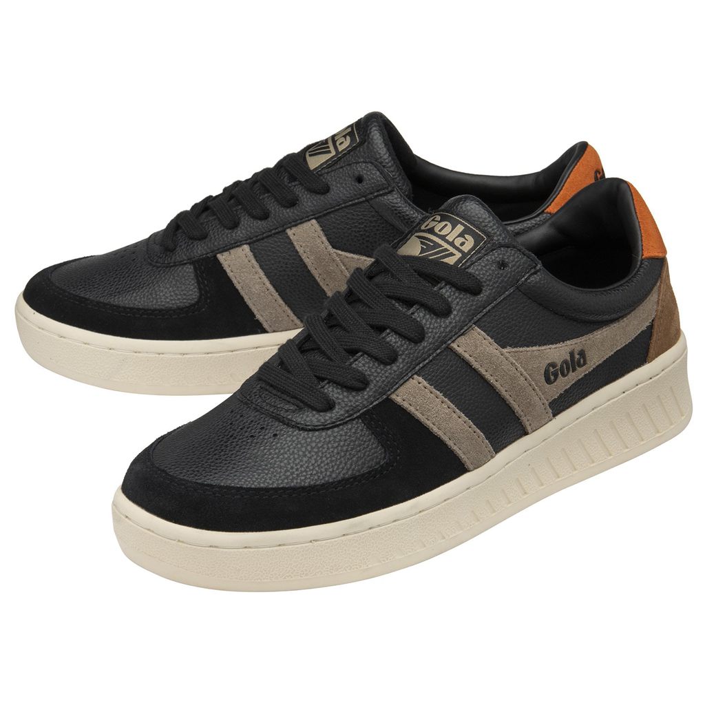 Gola Classics Grandslam Trident Sneakers Czarne Pomarańczowe Polska | 2079UEWDK