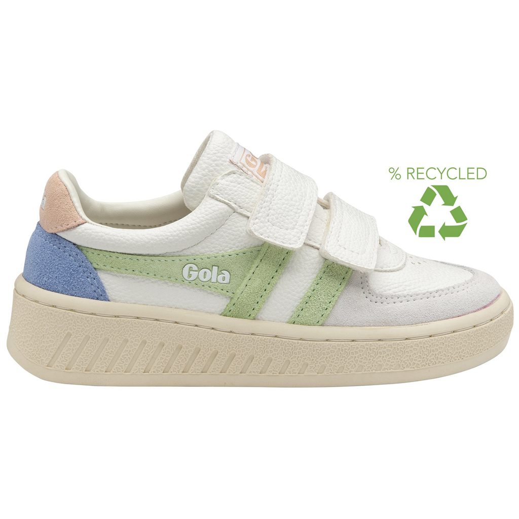 Gola Classics Grandslam Trident Strap Sneakers Białe Zielone Różowe Polska | 8235OSRZY
