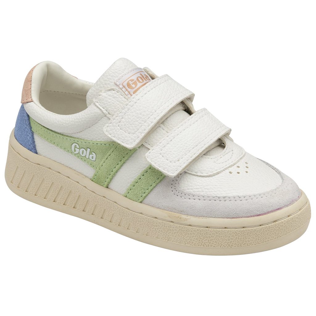Gola Classics Grandslam Trident Strap Sneakers Białe Zielone Różowe Polska | 8235OSRZY