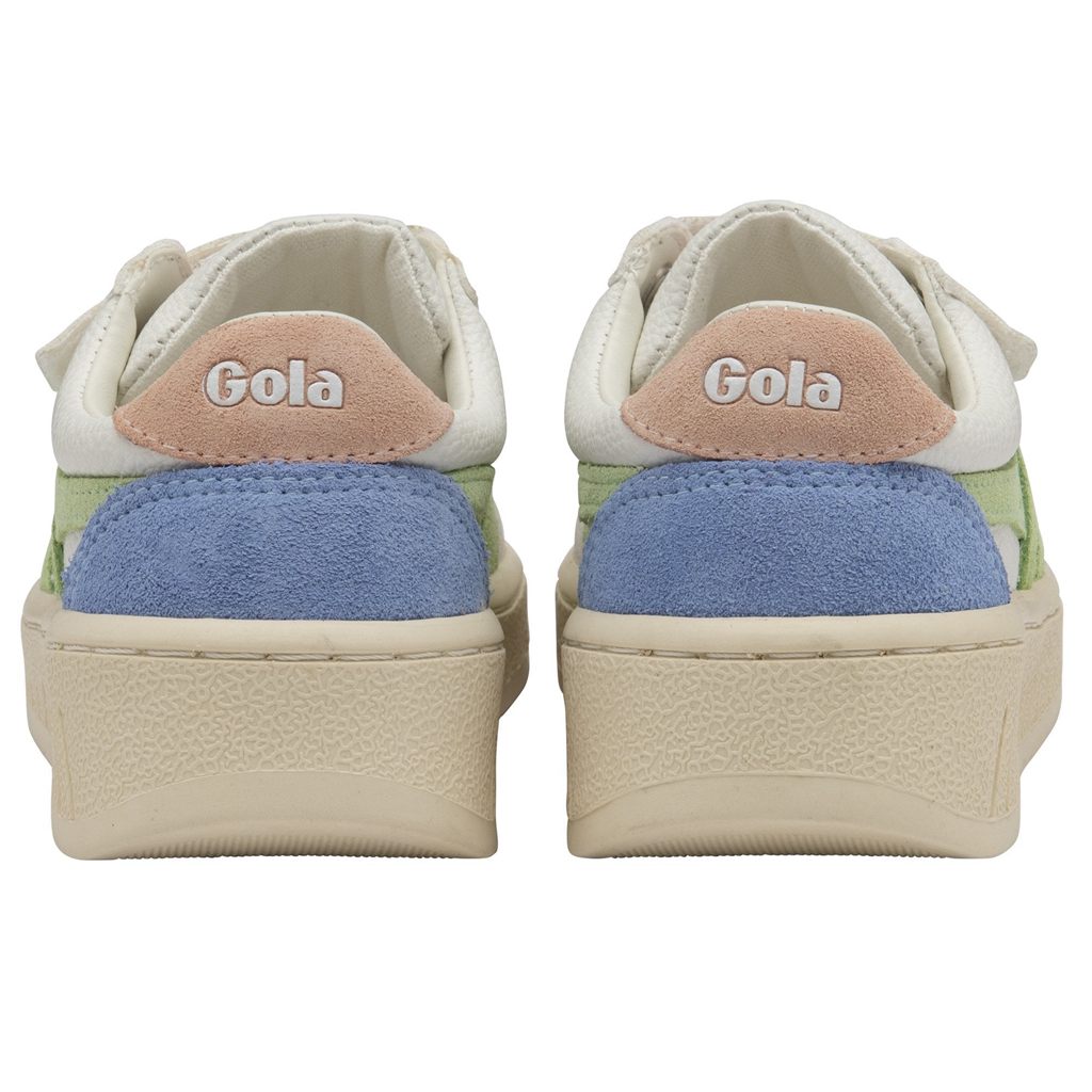 Gola Classics Grandslam Trident Strap Sneakers Białe Zielone Różowe Polska | 8235OSRZY