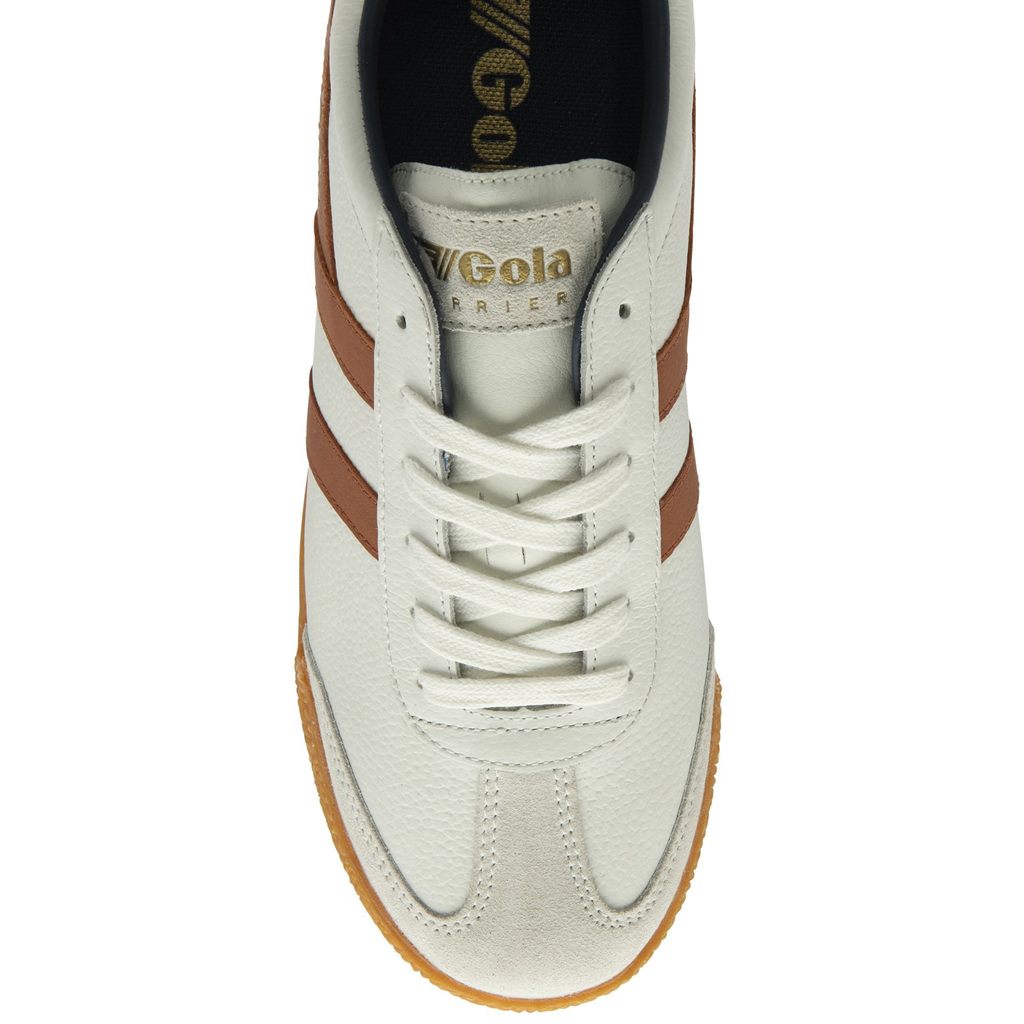 Gola Classics Harrier Leather Sneakers Białe Pomarańczowe Granatowe Polska | 8436AVZSF