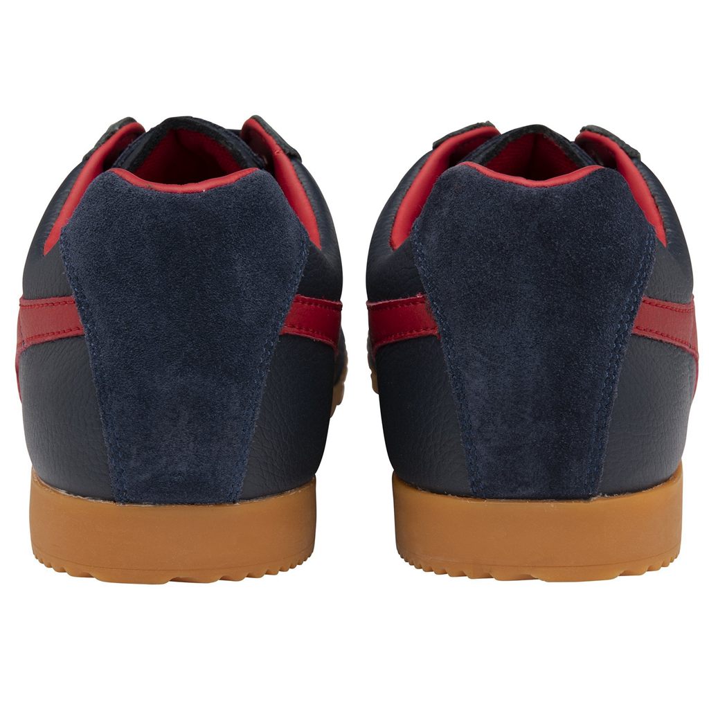 Gola Classics Harrier Leather Sneakers Granatowe Jasny Czerwone Jasny Czerwone Polska | 8356DCTXV