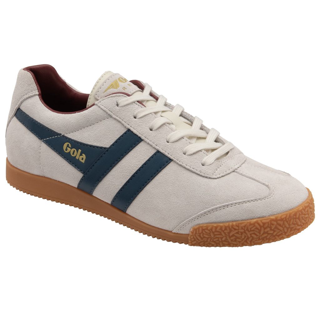 Gola Classics Harrier Suede Sneakers Białe Niebieskie Jasny Czerwone Polska | 5764SYIVU