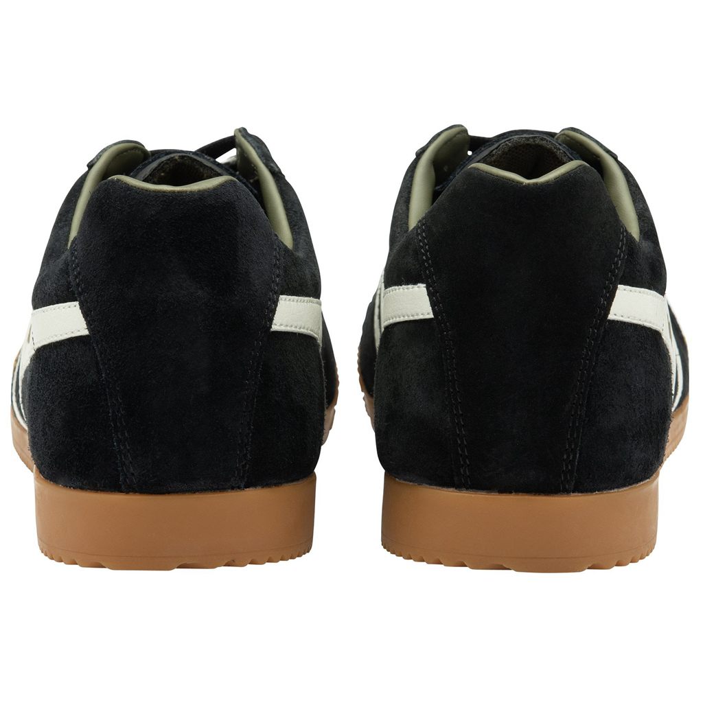 Gola Classics Harrier Suede Sneakers Czarne Białe Khaki Polska | 3625XPBTQ