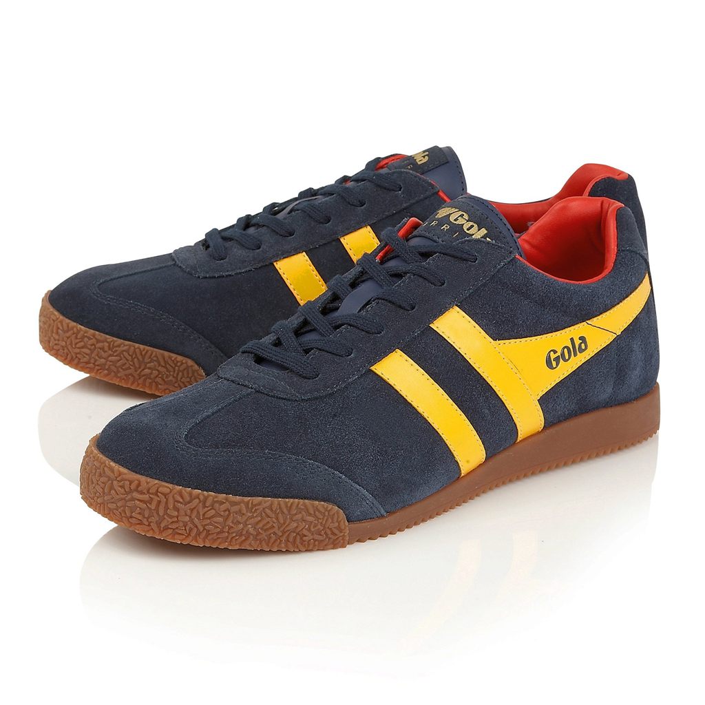 Gola Classics Harrier Suede Sneakers Granatowe Czerwone Polska | 6137RKILP