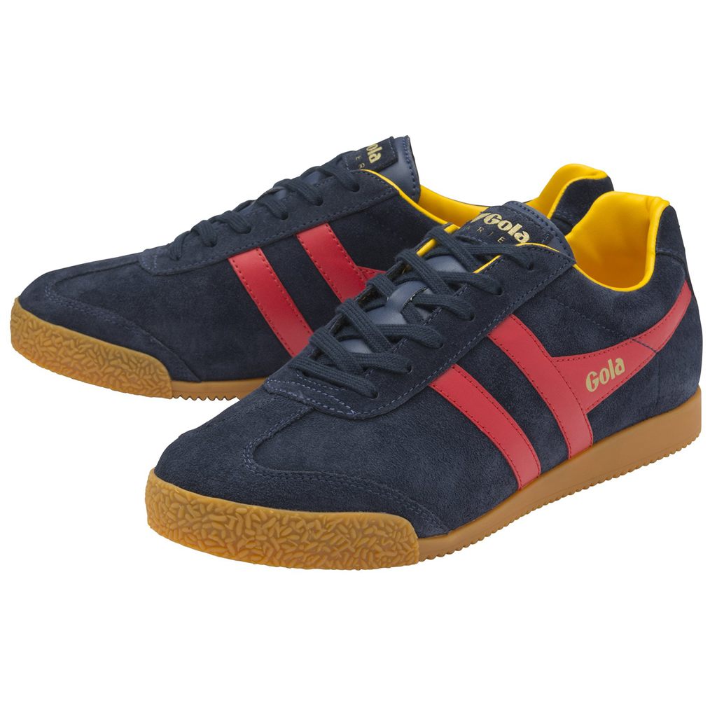 Gola Classics Harrier Suede Sneakers Granatowe Czerwone Polska | 2784CBHLR