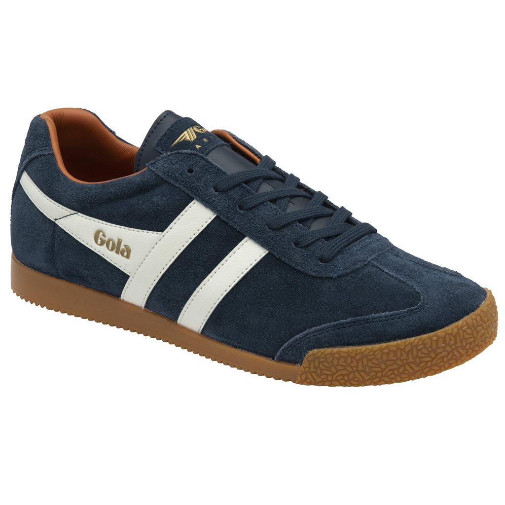 Gola Classics Harrier Suede Sneakers Granatowe Białe Pomarańczowe Polska | 5108IYDRP